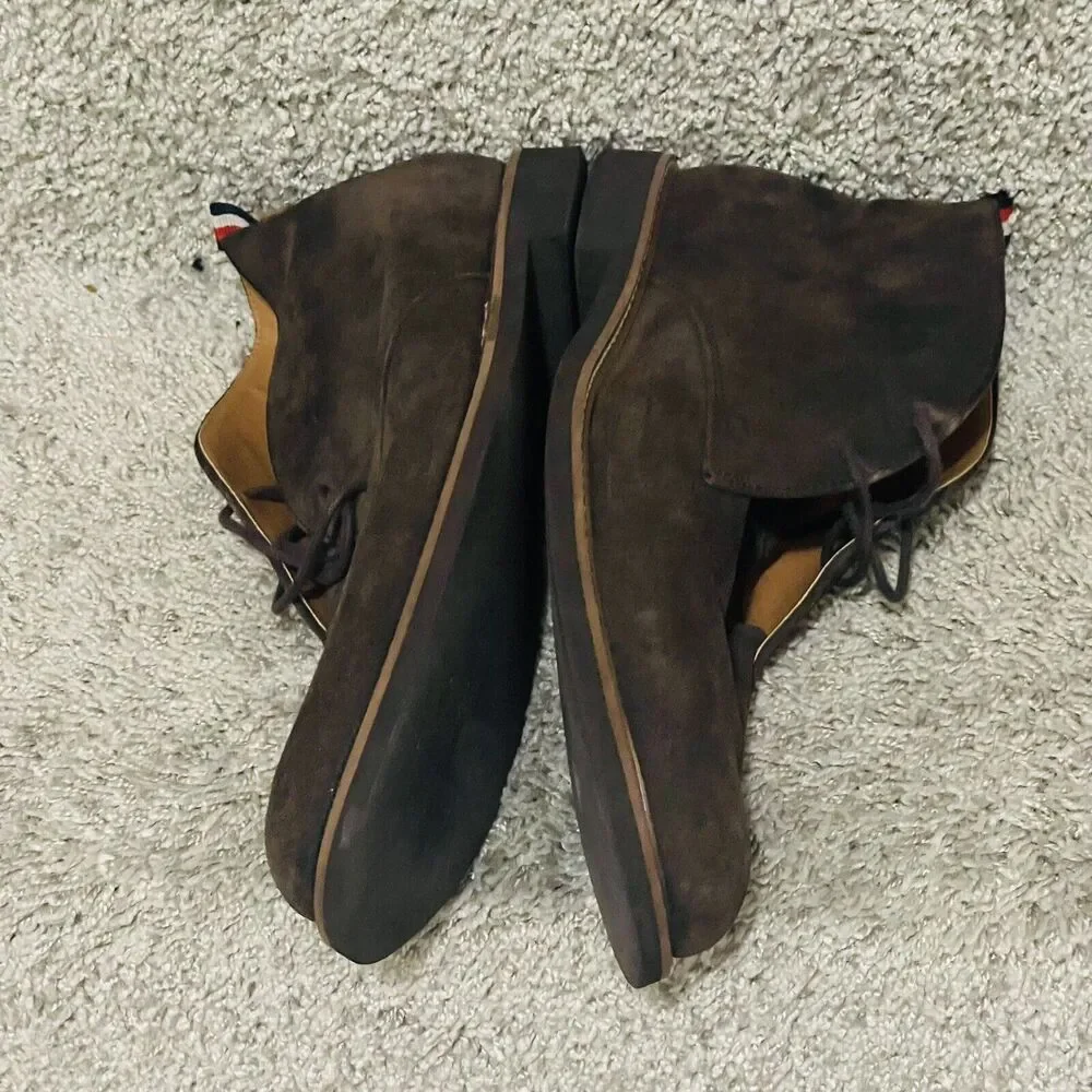Tommy Hilfiger Gervis Suede Lace-Up Boot Size 11 Brown Olive